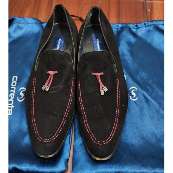 Corrente Pelle line Suede Tassel Loafer   Black + Red Size EU 45 main image 7